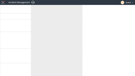 Gif Image showing incident management dashboard with data on the left and a simulated mobile device on the right